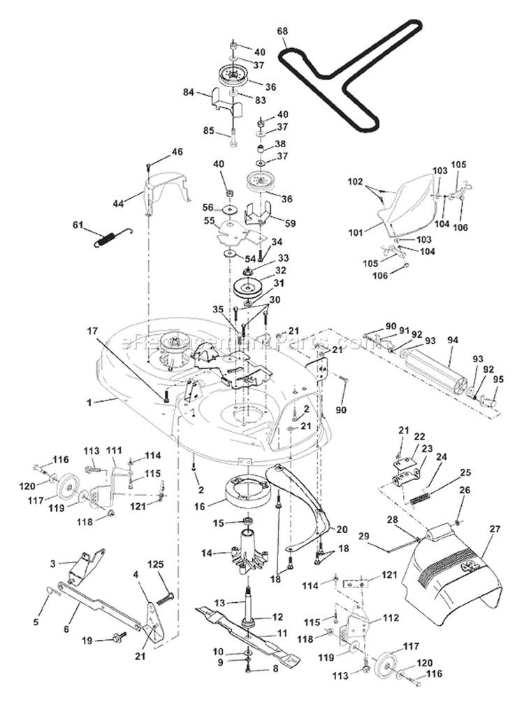 Page G Diagram and Parts List for YT190 YT 190 954001982A -1995-03 Husqvarna Lawn Tractor