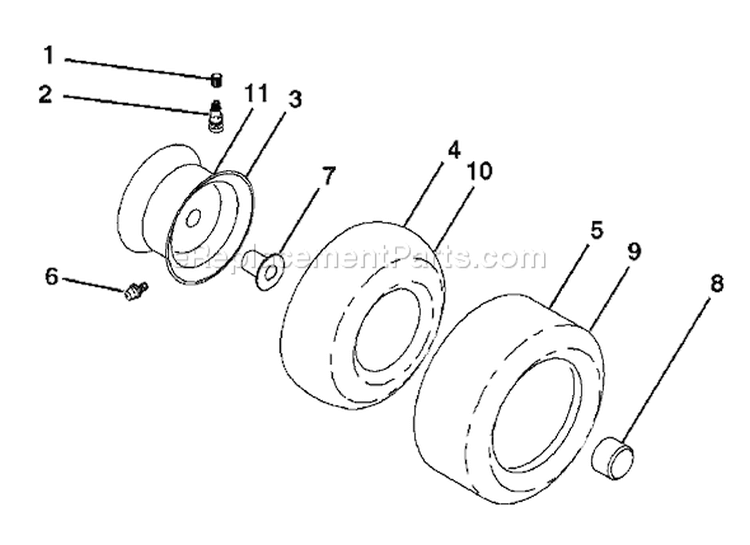 Page J Diagram and Parts List for YT1942T YT 1942 T 96043000300 -2006-05 Husqvarna Lawn Tractor