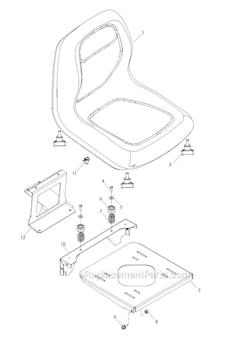 Page J Diagram and Parts List for Z4824 2012-07 - 968999512 Husqvarna Lawn Tractor