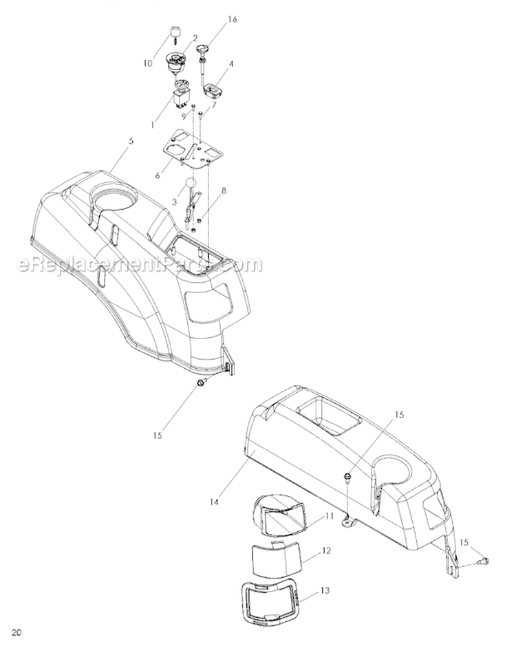 Ignition System Diagram and Parts List for Z4824 2012-07 - 968999512 Husqvarna Lawn Tractor