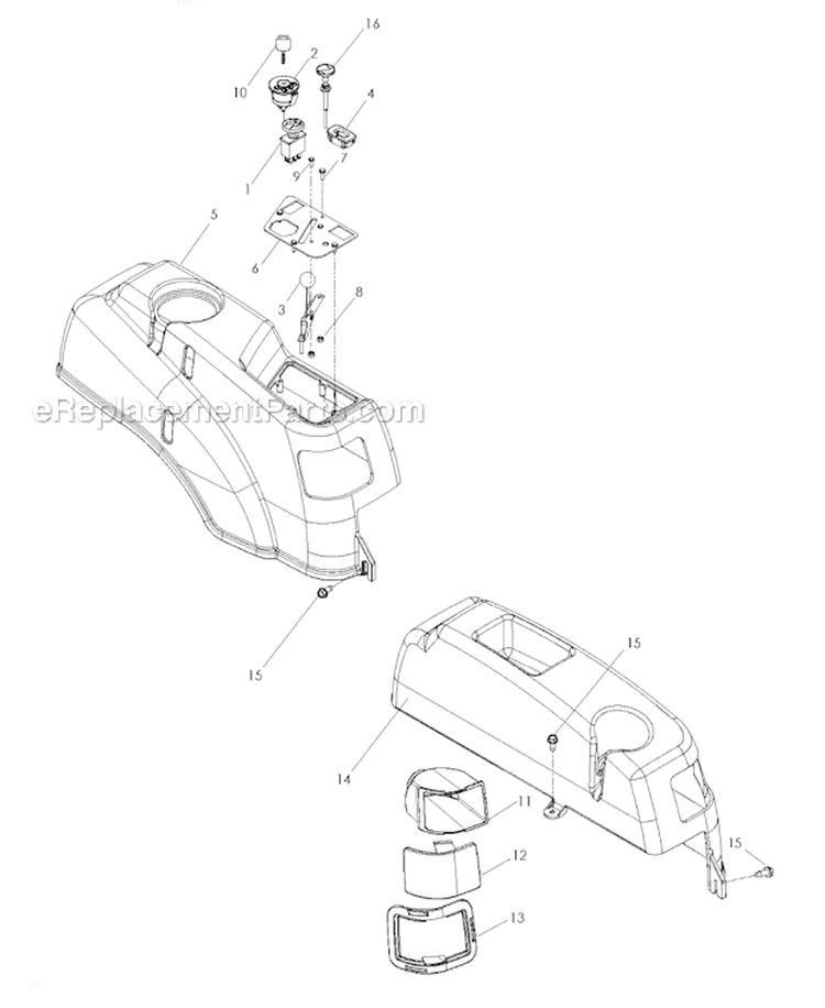 Ignition System Diagram and Parts List for Z5426 2012-07 - 968999508 Husqvarna Lawn Tractor