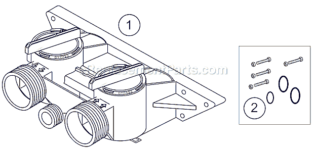 Page E Diagram and Parts List for 255 400 Hydrotech Water Softener