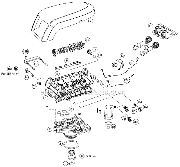 Page A Diagram and Parts List for 255 Logix Hydrotech Water Softener