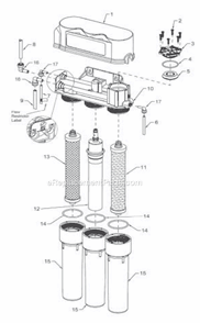 Page A Diagram and Parts List for 12401  Hydrotech Water Filter System