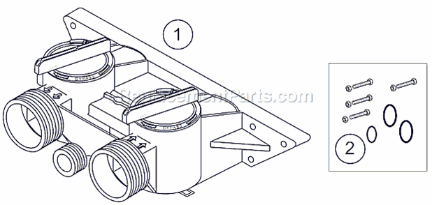 Page E Diagram and Parts List for 255 400 Hydrotech Water Softener