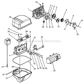 Powerhead Assembly Diagram and Parts List for 6700XTR Downflow Hydrotech Water Softener