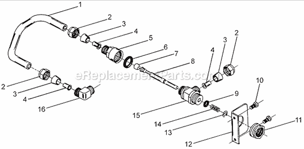 Part Location Diagram of 10249 Hydrotech Spring, Brine Valve