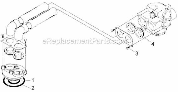 Second Tank Assembly Diagram and Parts List for TMI9500  Hydrotech Water Softener