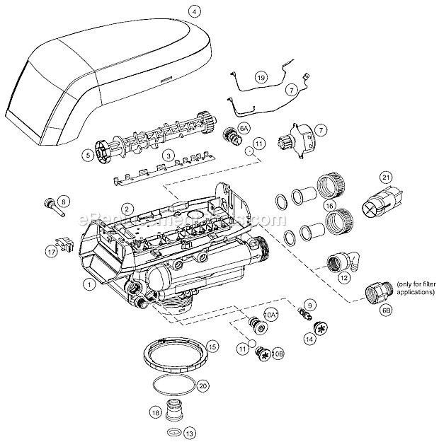 Page A Diagram and Parts List for PERFORMA  Hydrotech Water Softener