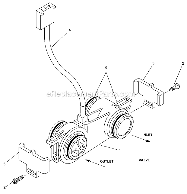 3/4" Electronic Turbine Meter Diagram and Parts List for TWINFLO100E  Hydrotech Water Softener