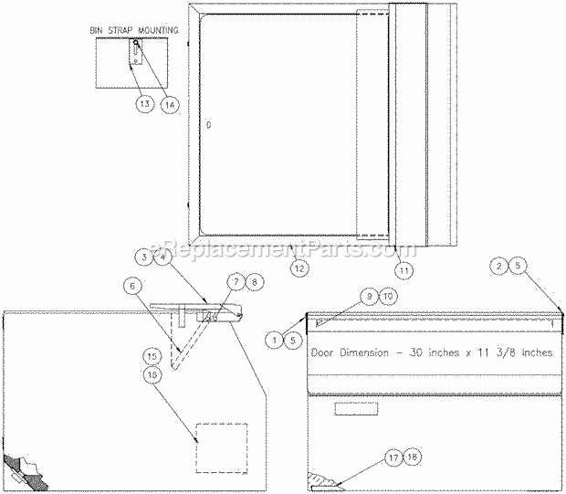 Page A Diagram and Parts List for B25  Ice-O-Matic Ice Maker