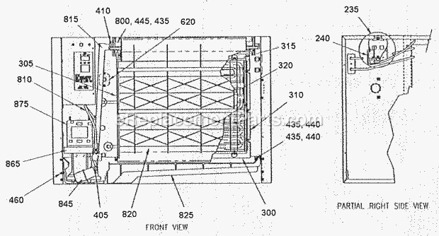Page B Diagram and Parts List for C-136 C-Series Ice-O-Matic Ice Maker