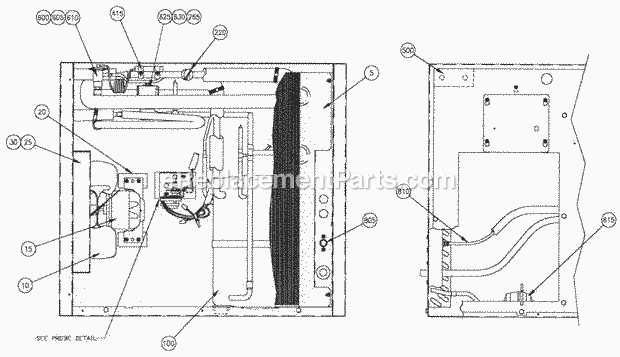 Page L Diagram and Parts List for C-185  Ice-O-Matic Ice Maker