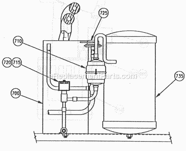 Page F Diagram and Parts List for C-20  Ice-O-Matic Ice Maker
