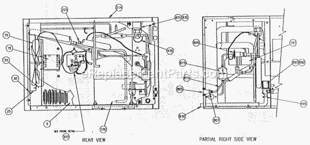 Page C Diagram and Parts List for C-30  Ice-O-Matic Ice Maker