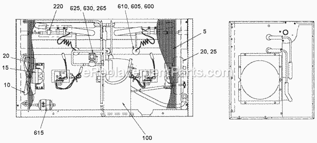 Page T Diagram and Parts List for C-65 B-Series Ice-O-Matic Ice Maker