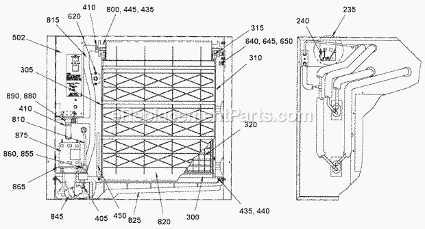 Page K Diagram and Parts List for C-65 C-Series Ice-O-Matic Ice Maker