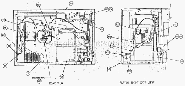 Page C Diagram and Parts List for C-66 B-Series Ice-O-Matic Ice Maker