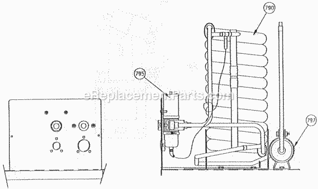 Page W Diagram and Parts List for C-85  Ice-O-Matic Ice Maker