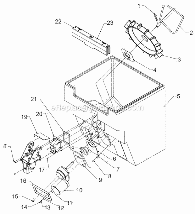 Dispensing Components Diagram and Parts List for CD-40030  Ice-O-Matic Ice Maker