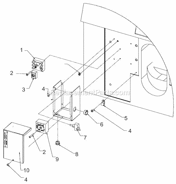 Control Box Diagram and Parts List for CD-40030  Ice-O-Matic Ice Maker