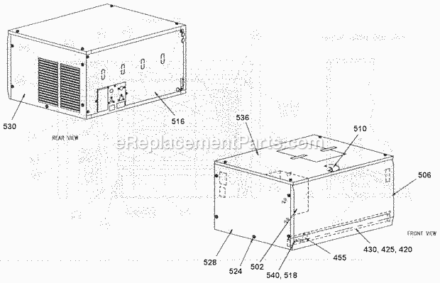 Page A Diagram and Parts List for EC-500 B-Series Ice-O-Matic Ice Maker