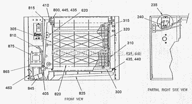 Page B Diagram and Parts List for EC-606 B-Series Com Ice-O-Matic Ice Maker