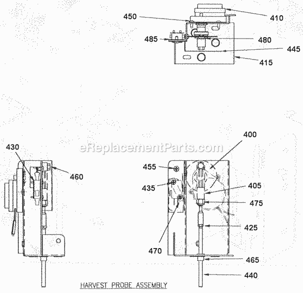Page D Diagram and Parts List for ECP-400  Ice-O-Matic Ice Maker
