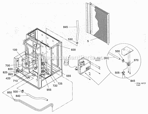Page A Diagram and Parts List for ECP-556  Ice-O-Matic Ice Maker