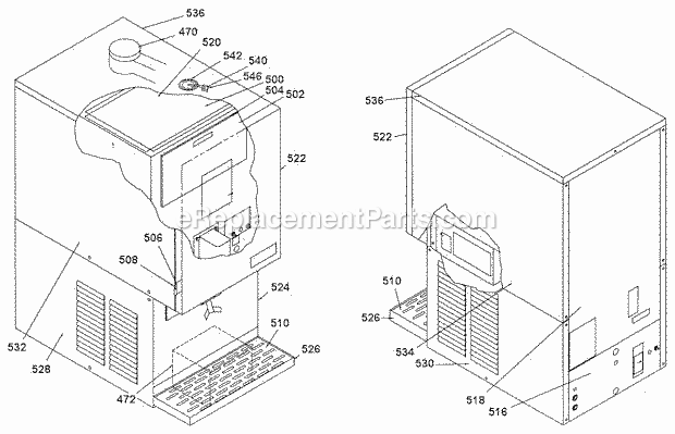 Page A Diagram and Parts List for EFD-550  Ice-O-Matic Ice Maker