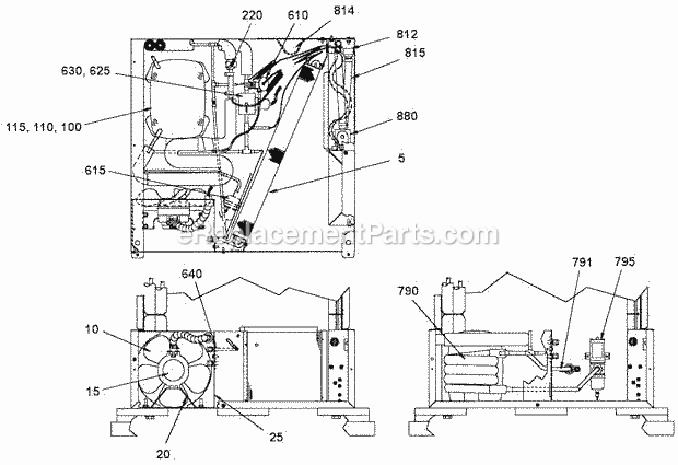 Page C Diagram and Parts List for EUC-150  Ice-O-Matic Ice Maker