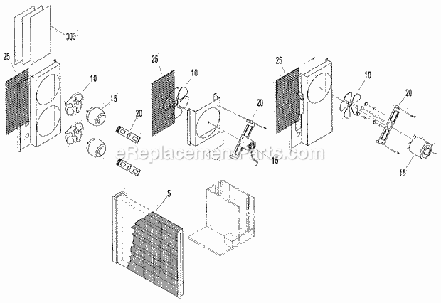 Page B Diagram and Parts List for GC-300  Ice-O-Matic Ice Maker
