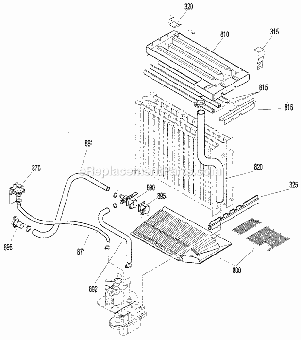 Page F Diagram and Parts List for GC-300  Ice-O-Matic Ice Maker