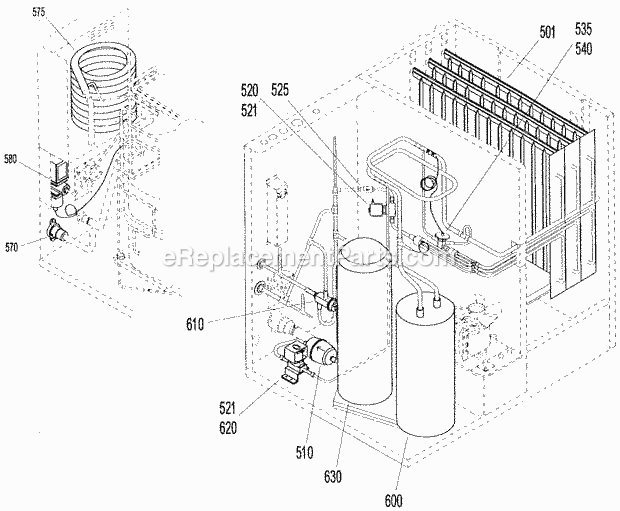 Page E Diagram and Parts List for GC-550  Ice-O-Matic Ice Maker