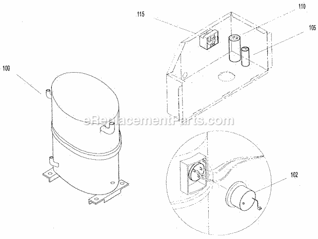 Page C Diagram and Parts List for GC-555  Ice-O-Matic Ice Maker