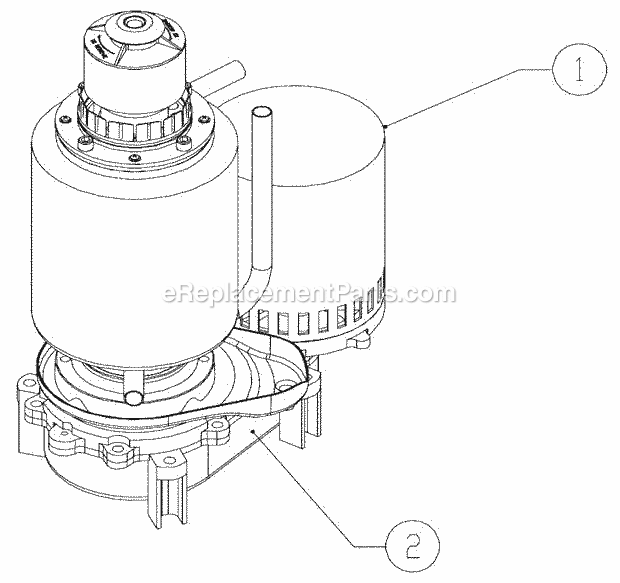 Gearmotor Diagram and Parts List for GEM-0655  Ice-O-Matic Ice Maker