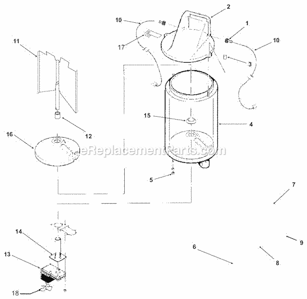 Ice Dispensing Diagram and Parts List for GEMD-520  Ice-O-Matic Ice Maker