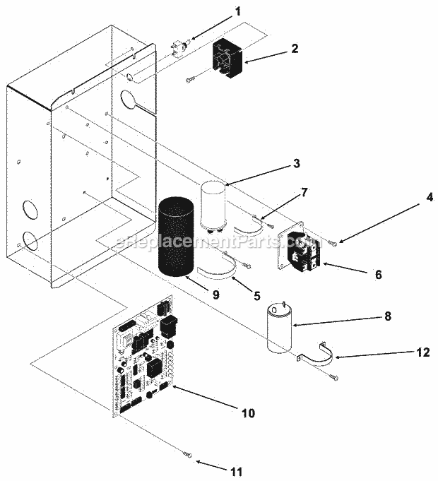 Control Box Diagram and Parts List for GEMD-790  Ice-O-Matic Ice Maker