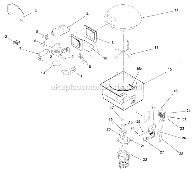 Ice Chute And Dispensing Diagram and Parts List for GEMD-790  Ice-O-Matic Ice Maker