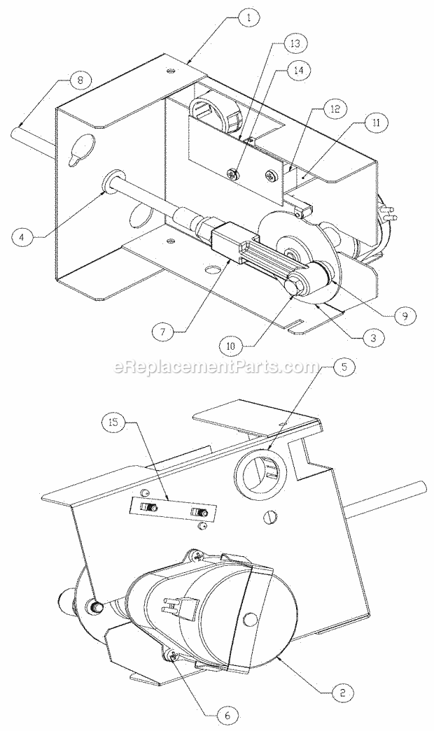Harvest Assist Assembly Diagram and Parts List for ICE-0305  Ice-O-Matic Ice Maker
