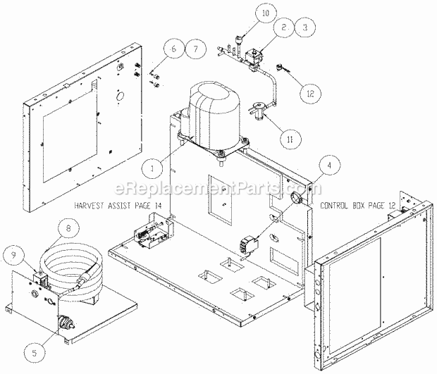 Water Cooled Diagram and Parts List for ICE-0606  Ice-O-Matic Ice Maker