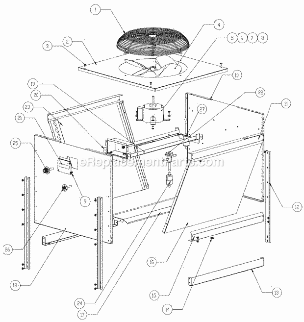 Vrc1061 Remote Condenser Diagram and Parts List for ICE-0606  Ice-O-Matic Ice Maker