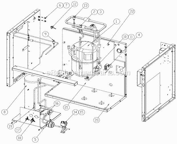 Remote Diagram and Parts List for ICE-0805  Ice-O-Matic Ice Maker