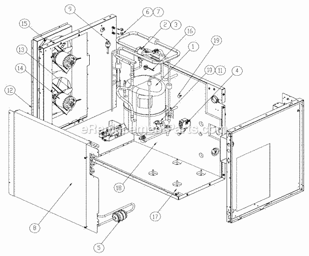 Air Cooled Diagram and Parts List for ICE-1007  Ice-O-Matic Ice Maker