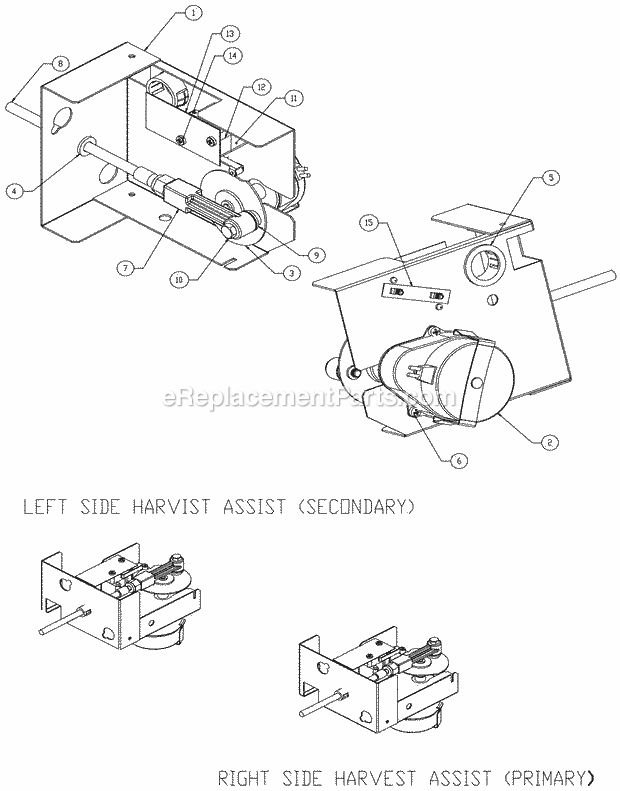 Harvest Assist Diagram and Parts List for ICE-1405  Ice-O-Matic Ice Maker