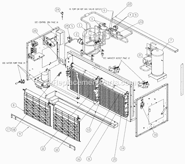 Remote Diagram and Parts List for ICE-1407  Ice-O-Matic Ice Maker