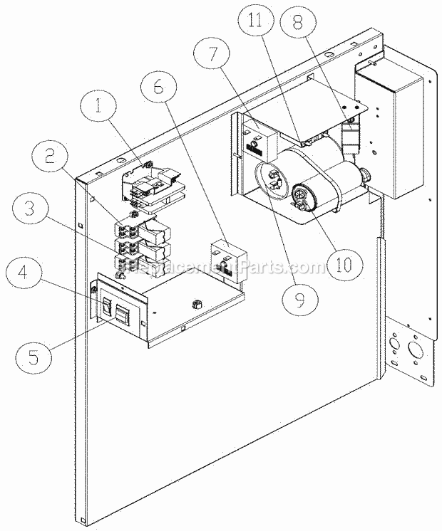 Control Box Diagram and Parts List for ICE-1407  Ice-O-Matic Ice Maker