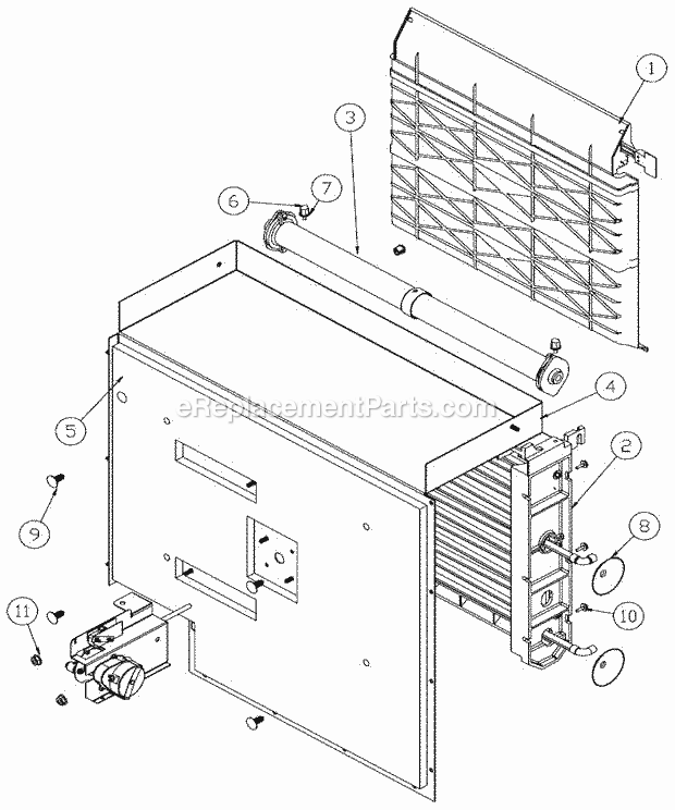 Left Evaporator Diagram and Parts List for ICE-1506  Ice-O-Matic Ice Maker