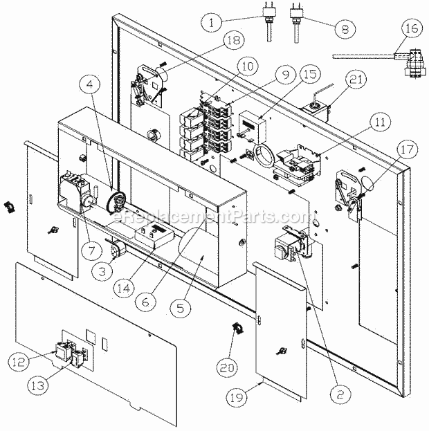 Electrical/Control Box, V3 Diagram and Parts List for ICE-1506  Ice-O-Matic Ice Maker