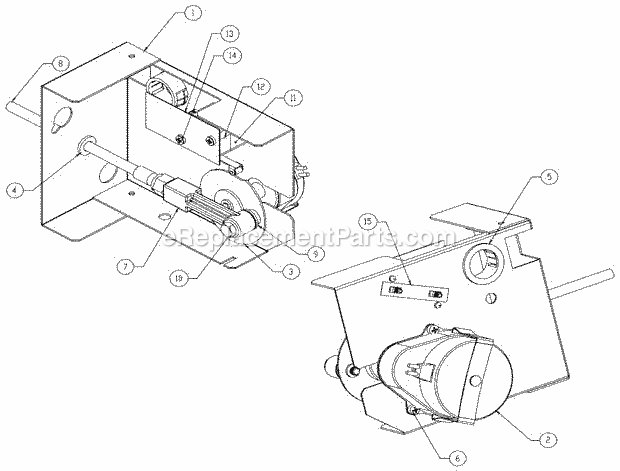 Harvest Probe Assembly Diagram and Parts List for ICE-1506  Ice-O-Matic Ice Maker
